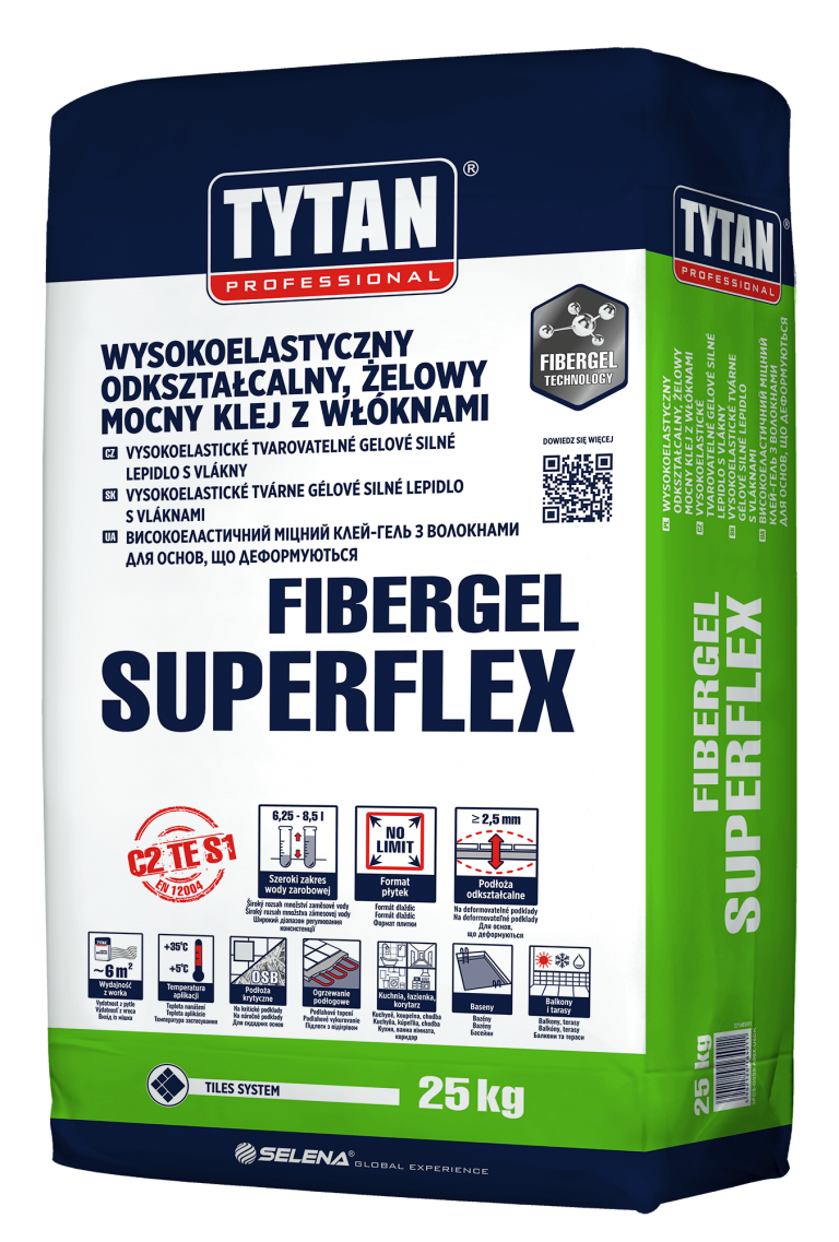 Wysokoelastyczny odkształcalny żelowy mocny klej z włóknami FIBERGEL SUPERFLEX