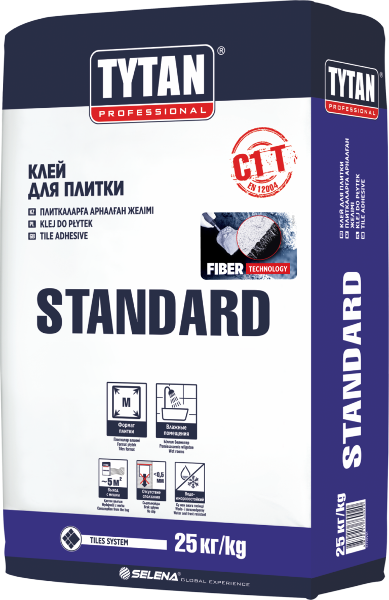 Клей для плитки STANDARD с технологией FIBER от Tytan Professional