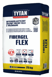 Wysokoelastyczny u017celowy mocny klej z wu0142u00f3knami FIBERGEL FLEX